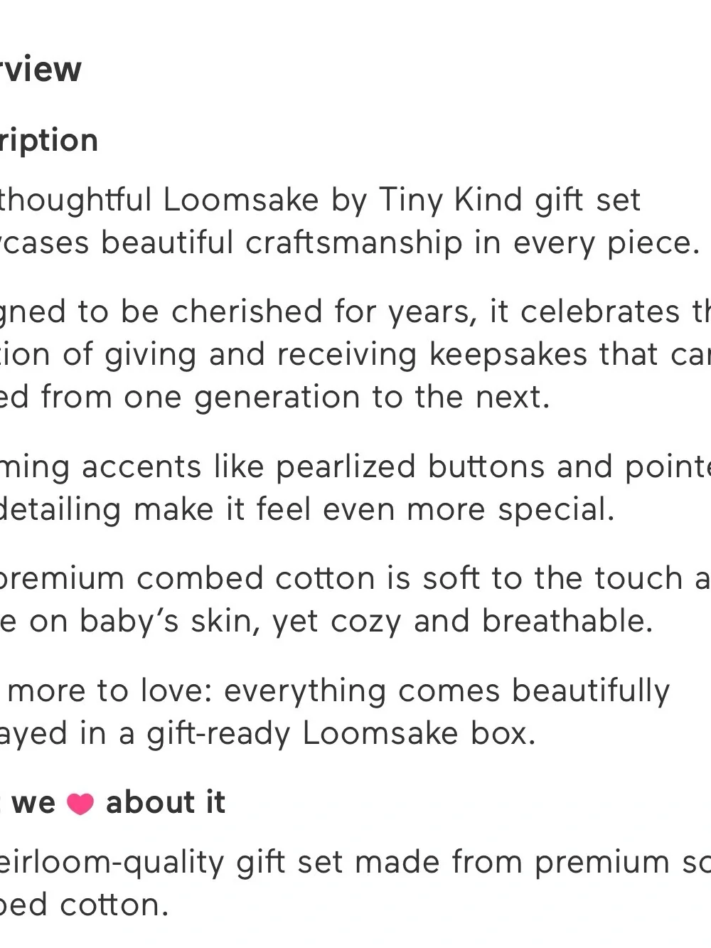 Loomsake Tiny Kind 6-Piece Pointelle Sweater Gift Set 0-3M